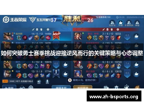 如何突破勇士赛季挑战迎接逆风而行的关键策略与心态调整 如何突破勇士赛季挑战迎接逆风而行的关键策略与心态调整